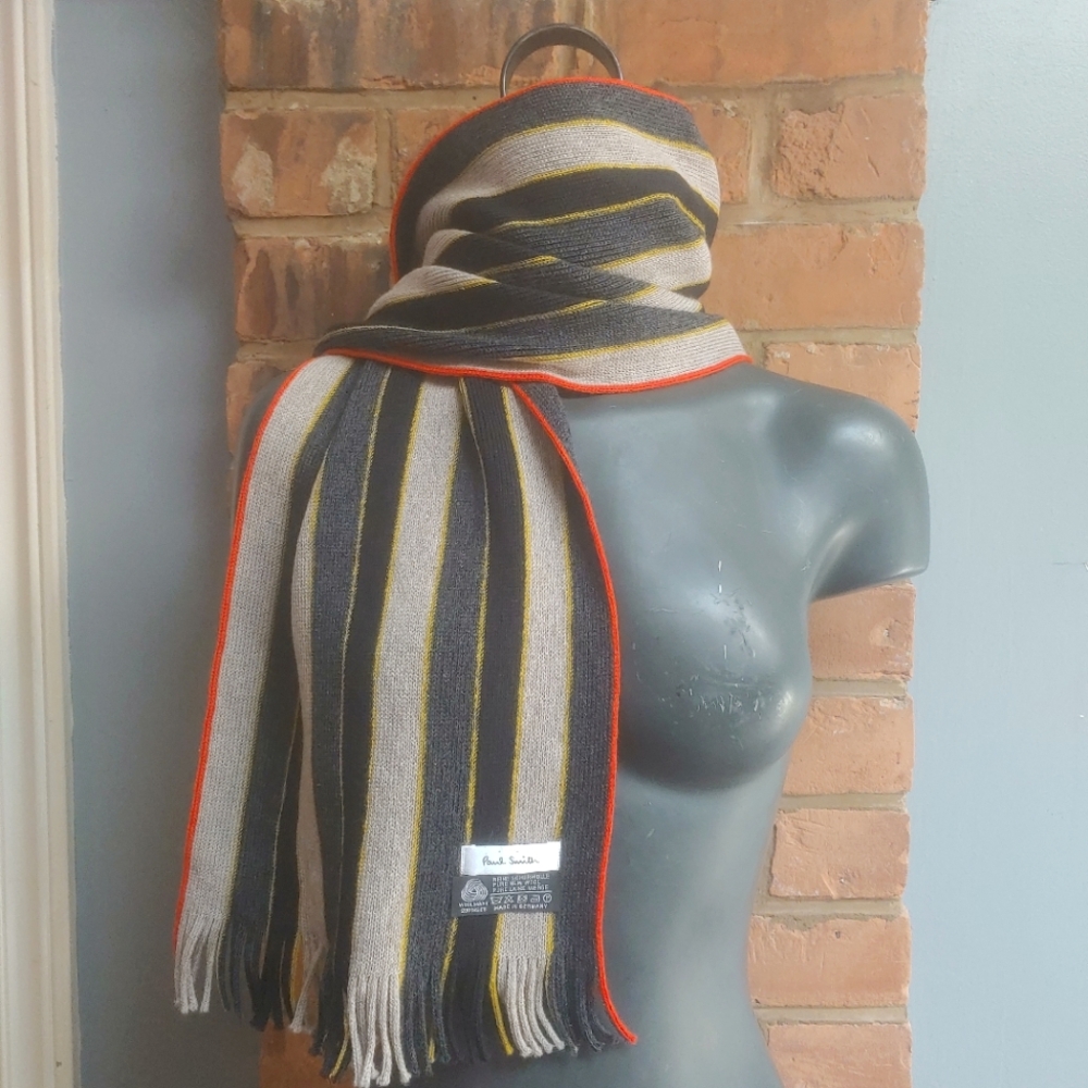 Paul Smith Multicoloured Signature Stripe Pure Wool Scarf